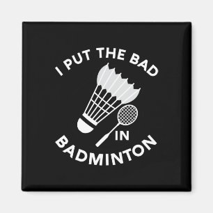 Ik heb de bad in badminton shuttle birdie racket f magneet