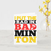 Ik heb de bad in badminton shuttle spel gezet kaart (Gele Bloem)