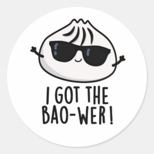 Ik heb de Bao-wer Funny Dimsum Pun Ronde Sticker