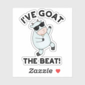 Ik heb de beat Funny Animal Pun. Sticker (Vel)