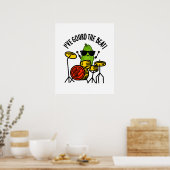 Ik heb de Beat Funny Drummer Veggie Pun gegoten Poster (Keuken)
