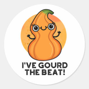 Ik heb de Beat Funny Veggie Pun gegoten Ronde Sticker