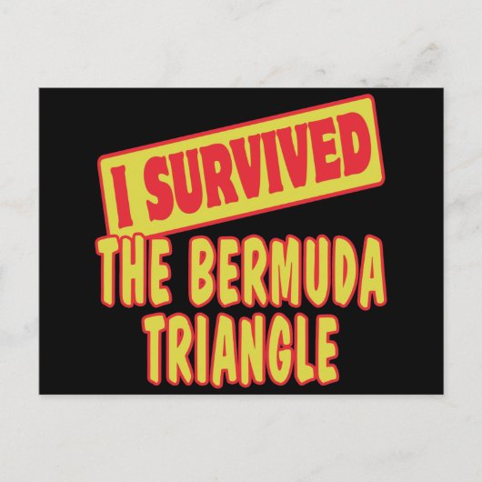 IK HEB DE BERMUDA-TRIANGLE OVERLEVEN BRIEFKAART (Voorkant)