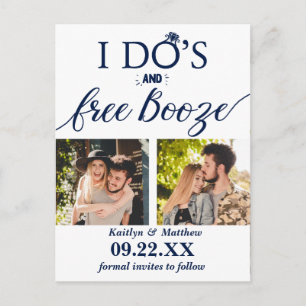 Ik heb de beste en gratis Booze Moderne bruiloft o Aankondigingskaart