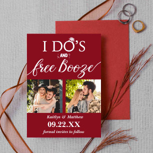 Ik heb de beste en gratis Booze Moderne bruiloft o Save The Date