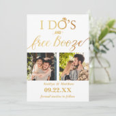 Ik heb de beste en gratis Booze Moderne bruiloft o Save The Date (Staand voorkant)