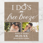 Ik heb de beste en gratis Booze Moderne bruiloft o Wijn Etiket (Enkel label)