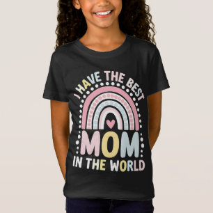 Ik heb de beste moeder in de wereld Boho regenboog T-shirt