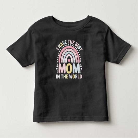 Ik heb de beste moeder ter wereld, Boho Rainbow Kinder Shirts (Voorkant)