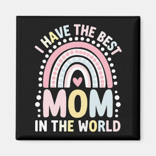 Ik heb de beste moeder ter wereld, Boho Rainbow Magneet