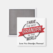 Ik heb de beste opa van de wereld magneet (Voorkant / Achterkant)