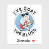Ik heb de Blues Funny Animal Pun. Sticker (Vel)