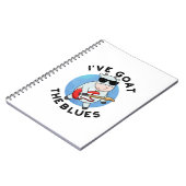 Ik Heb De Blues Grappige Dierlijke Pun  Notitieboek (Linkerzijde)