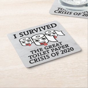 Ik heb de crisis rond de grote toiletpapier van 20 vierkante kartonnen onderzetter