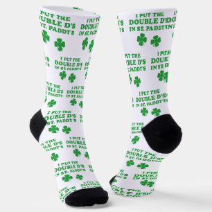 Ik heb de dubbele D's in St. Paddy's Day grappig g Sokken