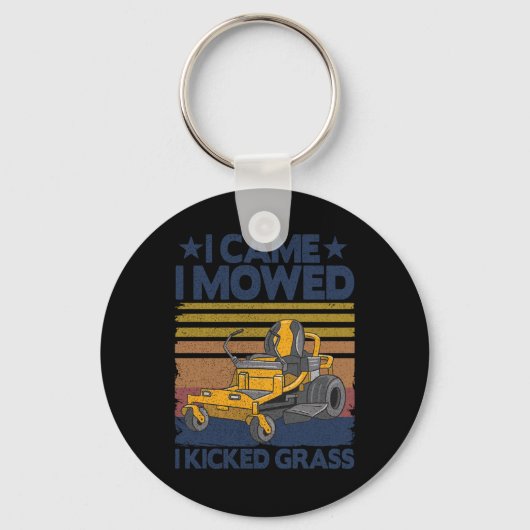 Ik heb de grappige  Lawn Mowing Dad Gift bevoed Sleutelhanger (Voorkant)