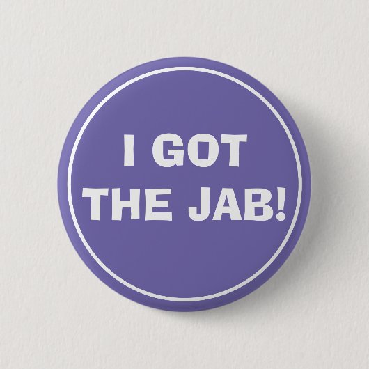 IK HEB DE JAB (Lavender) Button (Voorkant)