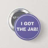 IK HEB DE JAB (Lavender) Button (Voorkant /achterkant)