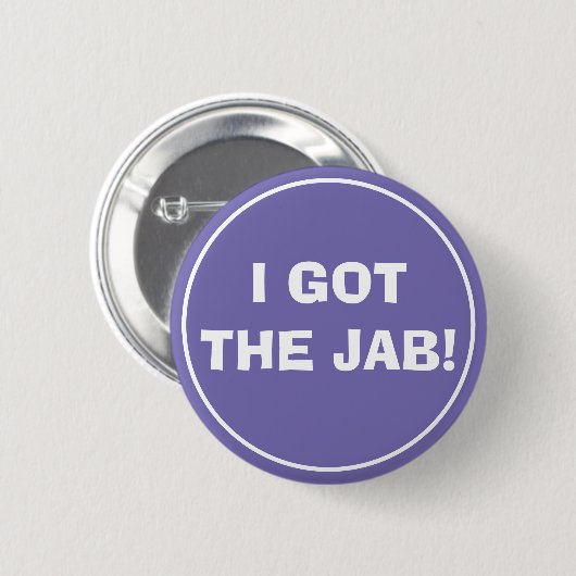 IK HEB DE JAB (Lavender) Button (Voorkant /achterkant)