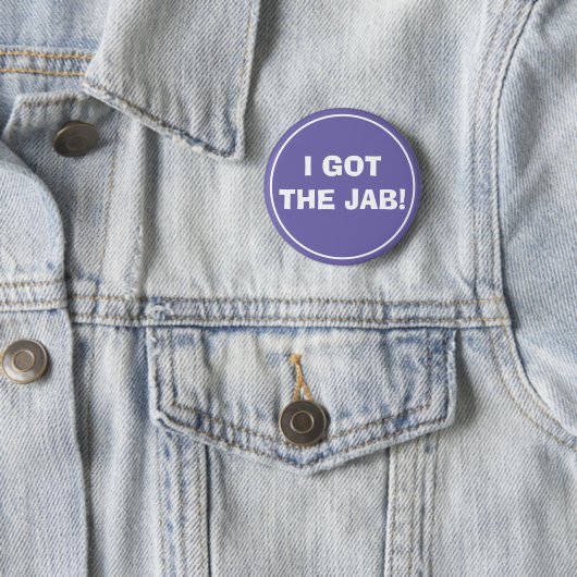 IK HEB DE JAB (Lavender) Button (In situ)