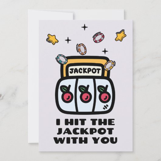 IK HEB DE JACKPOT MET JOU GEWONNEN FEESTDAGENKAART (Voorkant)