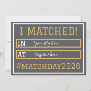 Ik heb de Match Day-aankondiging gematcht Kaart