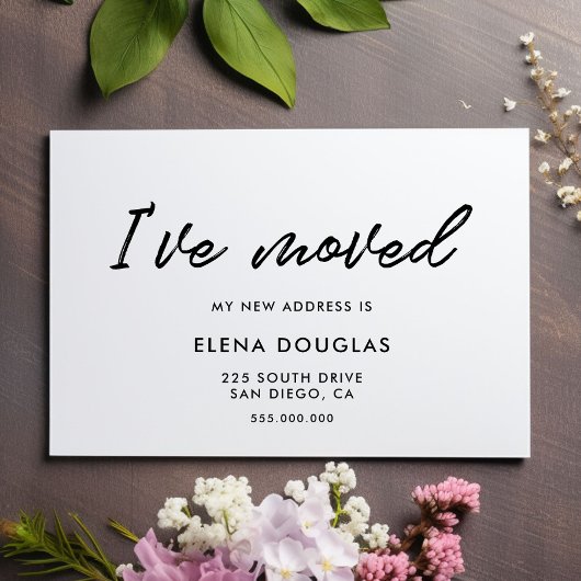 Ik heb de Modern Moving aankondiging verplaatst Briefkaart
