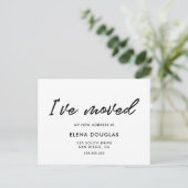 Ik heb de Modern Moving aankondiging verplaatst Briefkaart (Staand voorkant)