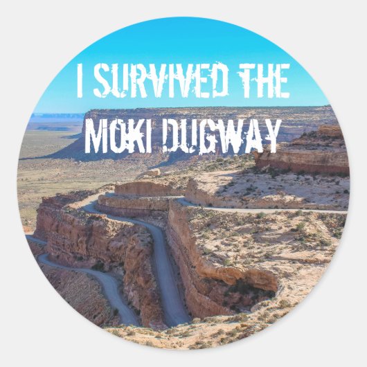 Ik heb de Moki Dugway Sticker overleefd (Voorkant)