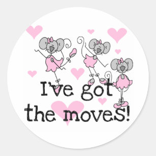 Ik Heb de Moves Ballerina T-shirts en Cadeaus Ronde Sticker