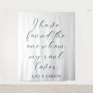 "Ik heb de One" bruiloft achtergrond banner gevond Wandkleed