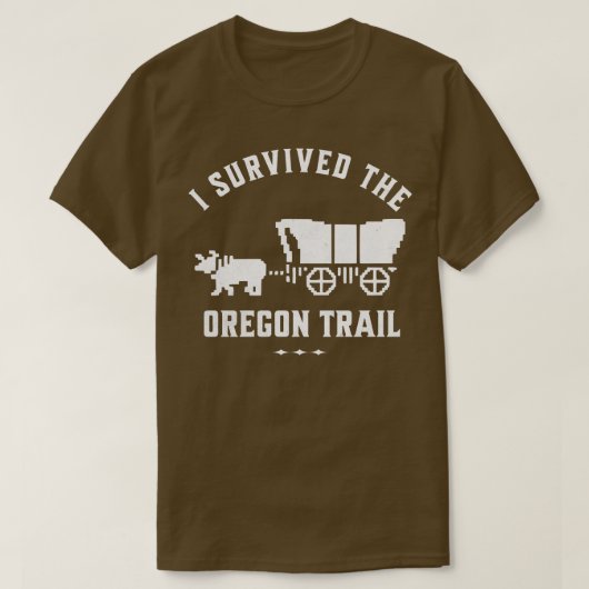 Ik heb de Oregon Trail 1 overleefd T-shirt (Design voorkant)