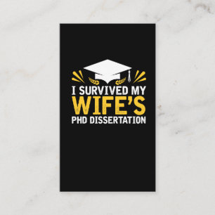Ik heb de PhD Dissertation van mijn vrouw overleef Visitekaartje