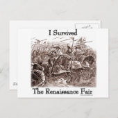 Ik heb de Rennaisance Fair overleefd. Briefkaart (Voorkant / Achterkant)