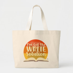 Ik heb de schrijfoplossing Funny Author Logo Grote Tote Bag