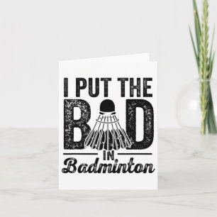 Ik heb de slechte badminton speler sport shuttle g kaart