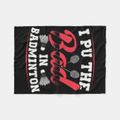 Ik heb de slechte in badminton grappige  retro des fleece deken (Voorkant (Horizontaal))