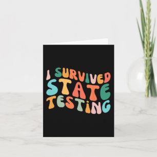 Ik heb de staatstest overleefd Ontwerp student sta Kaart