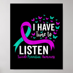 Ik heb de tijd om naar Mental Health Suicide Preve Poster