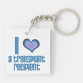 Ik heb de transplantatie van mijn man overleefd sleutelhanger (Achterkant)