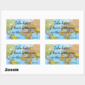 Ik heb de wereld overwonnen. rechthoekige sticker (Vel)