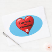 Ik heb de Widowmaker overleefd Ovale Sticker (Envelop)