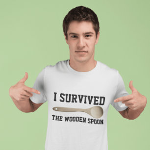 IK HEB DE WOODEN-SPOON, grappige T-shirts OVERGELA