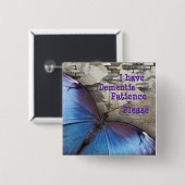Ik heb dementie: geduld alstublieft vierkante button 5,1 cm (Voorkant /achterkant)