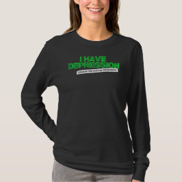 Ik heb Depressie_ Neon FB_ Lange mouw T-shirt