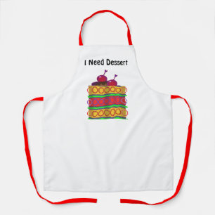 Ik heb dessert Witte Keuken Ambachten Dessert Schort