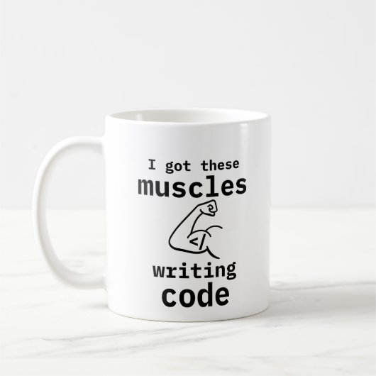 Ik heb deze spieren code schrijven grappige coder koffiemok (Links)