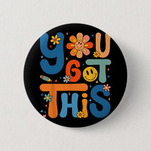 Ik heb deze testdag Groovy Motivatie Teacher S Ronde Button 5,7 Cm