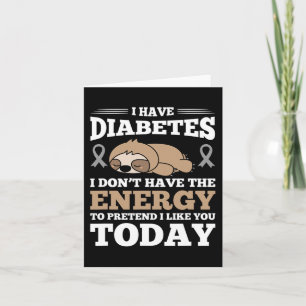 Ik heb diabetes die ik niet heb. kaart