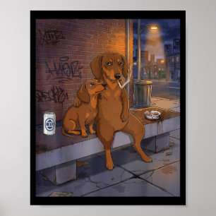 Ik Heb Die Hond In Me Grappige Dachshund Die Bier Poster